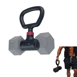 Hyperbell Dumbbell Converter - Convert Dumbbells to Barbell Set and Kettlebell for Home Fitness -